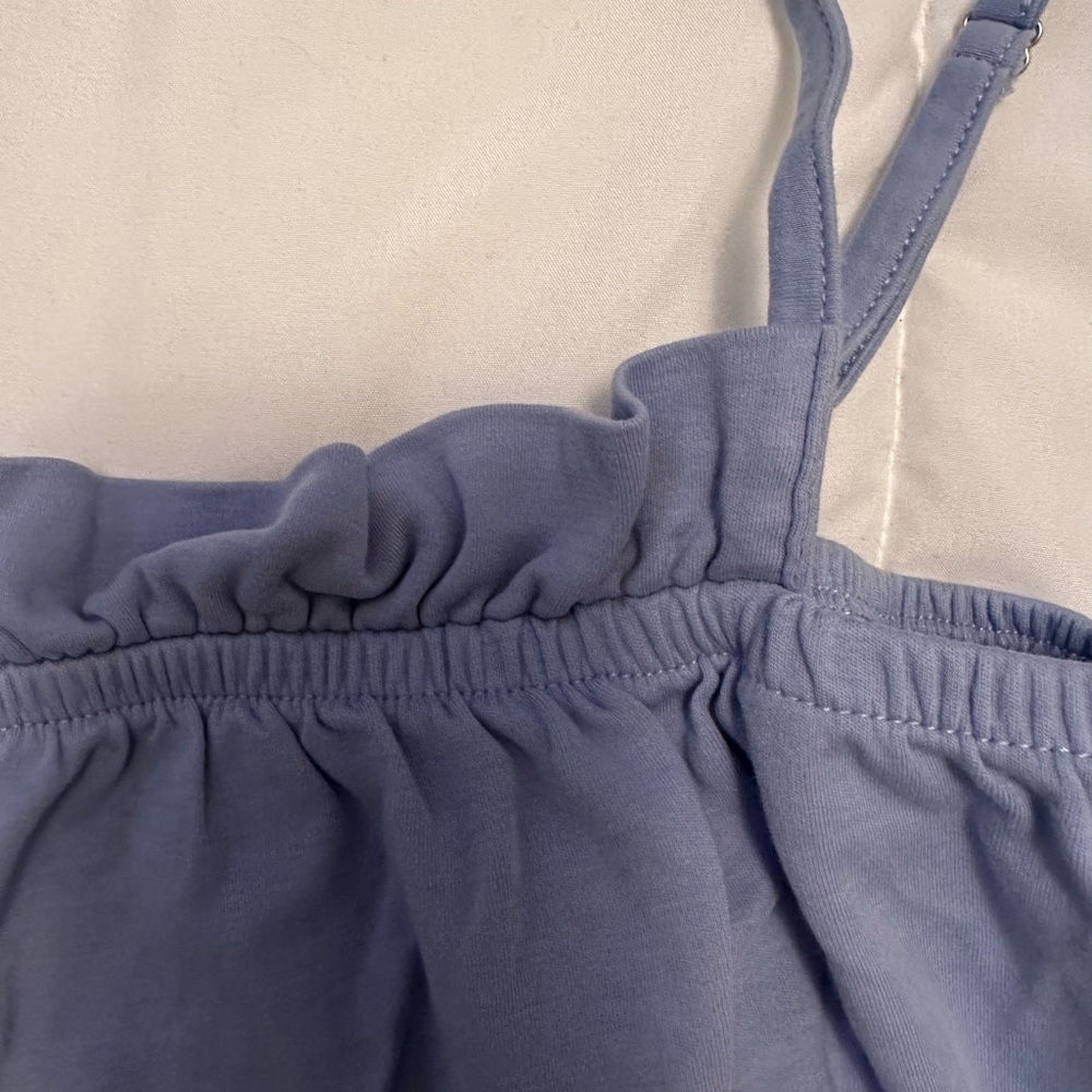 Women's Light Blue Sleep Set – Two-Piece Soft Tank & Shorts (A) - Picture 6 of 11
